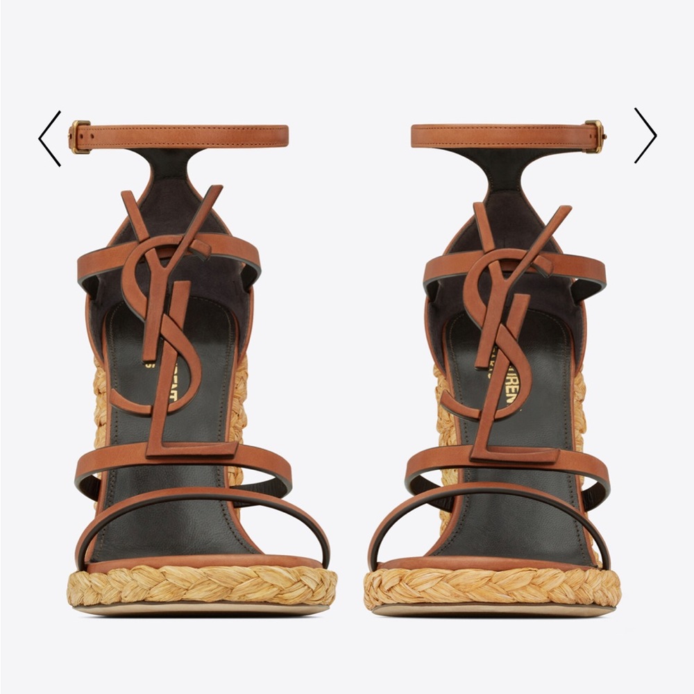 YSL Cassandra Espadrille Wedge Size 5